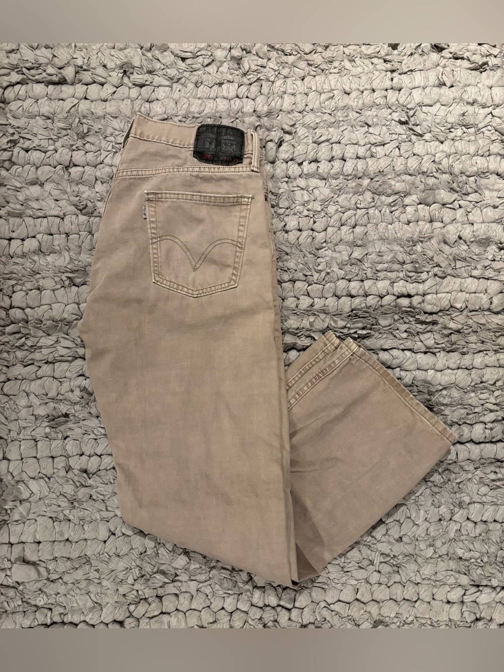 Men's Levi 514 black label - Slim Straight Beige Casual Denim 100% cotton